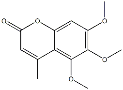 4-Methyl-5,6,7-trimethoxy-2H-1-benzopyran-2-one Struktur