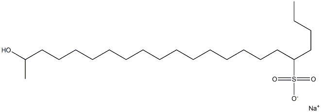 21-Hydroxydocosane-5-sulfonic acid sodium salt Struktur