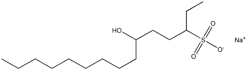 6-Hydroxypentadecane-3-sulfonic acid sodium salt Struktur