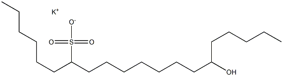 15-Hydroxyicosane-7-sulfonic acid potassium salt Struktur