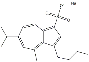 6-Isopropyl-3-butyl-4-methylazulene-1-sulfonic acid sodium salt Struktur