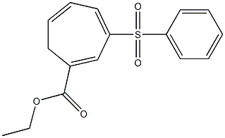 3-(Phenylsulfonyl)-1,3,5-cycloheptatriene-1-carboxylic acid ethyl ester Struktur