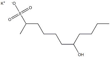 7-Hydroxyundecane-2-sulfonic acid potassium salt Struktur