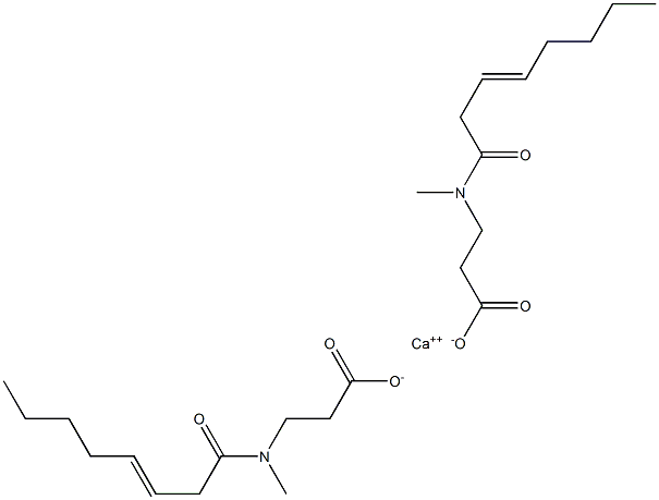 Bis[3-[N-methyl-N-(3-octenoyl)amino]propionic acid]calcium salt Struktur