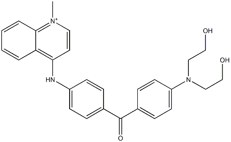 4-[[4-[4-[N,N-Bis(2-hydroxyethyl)amino]benzoyl]phenyl]amino]-1-methylquinolinium Struktur