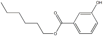 3-Hydroxybenzoic acid hexyl ester Struktur