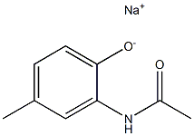 Sodium 2-(acetylamino)-4-methylphenolate Struktur