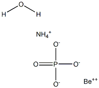 Ammonium beryllium phosphate monohydrate Struktur