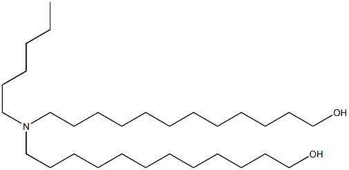 12,12'-(Hexylimino)bis(1-dodecanol) Struktur