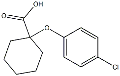 1-(p-Chlorophenoxy)cyclohexanecarboxylic acid Struktur