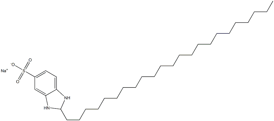 2,3-Dihydro-2-tricosyl-1H-benzimidazole-5-sulfonic acid sodium salt Struktur