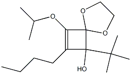 8-Isopropyloxy-7-butyl-6-tert-butyl-1,4-dioxaspiro[4.3]oct-7-en-6-ol Struktur