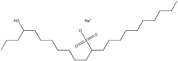 19-Hydroxydocosane-11-sulfonic acid sodium salt Struktur