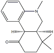 (6aR,10aR)-5,6,6a,7,8,9-Hexahydro-5,7,7-trimethylphenanthridin-10(10aH)-one Struktur