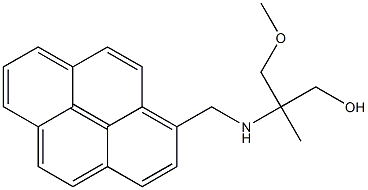 1-(1-Hydroxymethyl-1-methyl-2-methoxyethylaminomethyl)pyrene Struktur