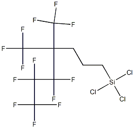 [4,4-Bis(trifluoromethyl)-5,5,6,6,7,7,7-heptafluoroheptyl]trichlorosilane Struktur