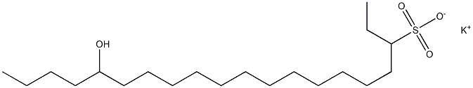 16-Hydroxyicosane-3-sulfonic acid potassium salt Struktur