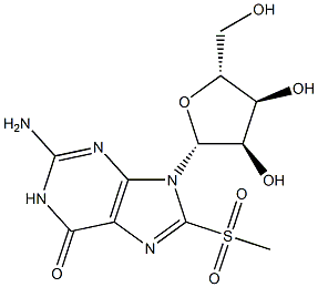 8-(Methylsulfonyl)guanosine Struktur