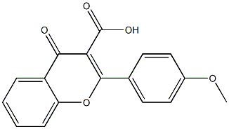 2-[4-Methoxyphenyl]-4-oxo-4H-1-benzopyran-3-carboxylic acid Struktur