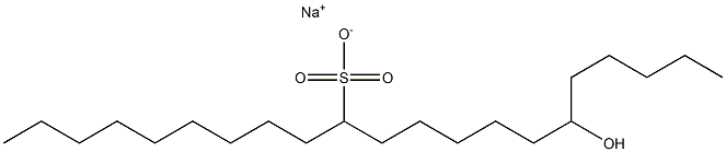 16-Hydroxyhenicosane-10-sulfonic acid sodium salt Struktur