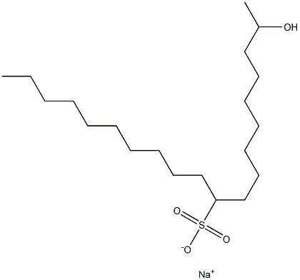 2-Hydroxyicosane-10-sulfonic acid sodium salt Struktur