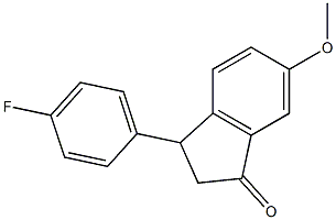 2,3-Dihydro-6-methoxy-3-(4-fluorophenyl)-1H-inden-1-one Struktur