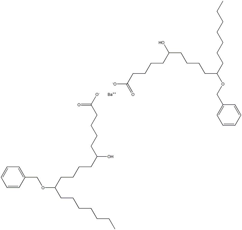 Bis(11-benzyloxy-6-hydroxystearic acid)barium salt Struktur