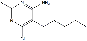 6-Chloro-2-methyl-5-pentyl-4-pyrimidinamine Struktur