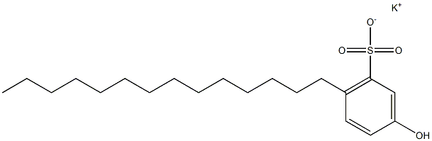 3-Hydroxy-6-tetradecylbenzenesulfonic acid potassium salt Struktur