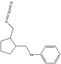 1-(Azidomethyl)-2-phenylselenomethylcyclopentane Struktur