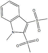 1-Methyl-2,3-bis(methylsulfonyl)-1H-indole Struktur