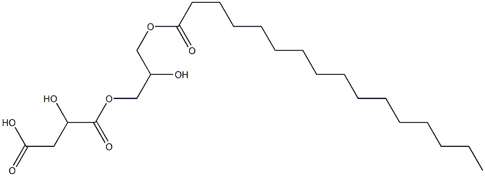 2-Hydroxybutanedioic acid hydrogen 1-[2-hydroxy-3-(hexadecanoyloxy)propyl] ester Struktur