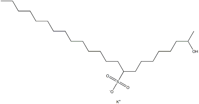 2-Hydroxytricosane-9-sulfonic acid potassium salt Struktur