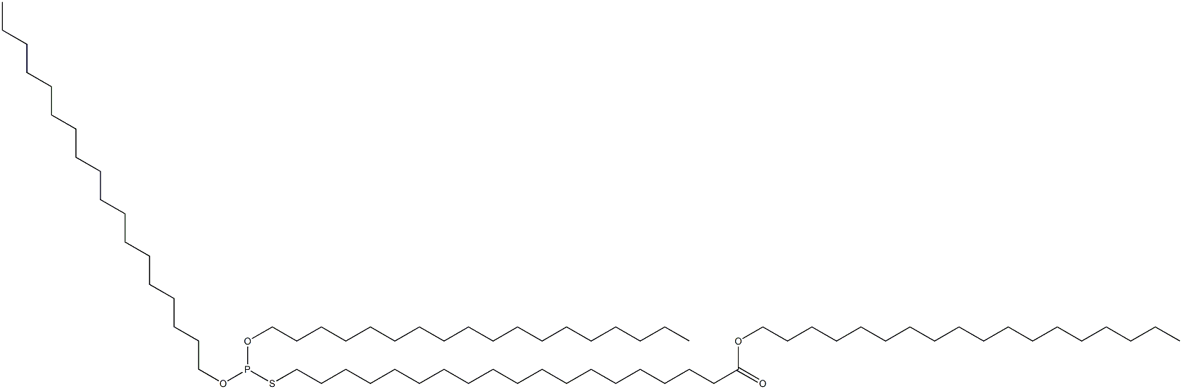 Thiophosphorous acid O,O-dioctadecyl S-(19-octadecyloxy-19-oxononadecyl) ester Struktur