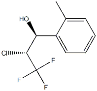 (1S,2R)-2-Chloro-3,3,3-trifluoro-1-(2-methylphenyl)-1-propanol Struktur