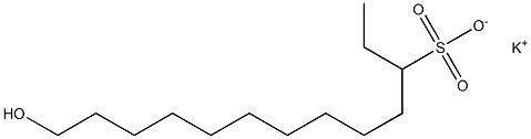 13-Hydroxytridecane-3-sulfonic acid potassium salt Struktur