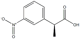 [S,(+)]-2-(m-Nitrophenyl)propionic acid Struktur