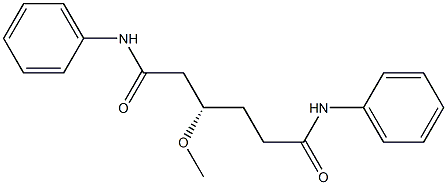 [S,(-)]-3-Methoxy-N,N'-diphenylhexanediamide Struktur