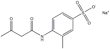 4-(Acetoacetylamino)-3-methylbenzenesulfonic acid sodium salt Struktur