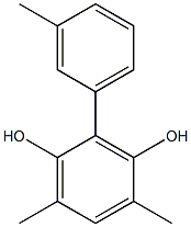 2-(3-Methylphenyl)-4,6-dimethylbenzene-1,3-diol Struktur