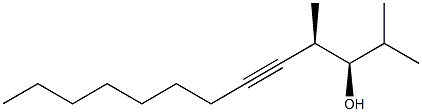 (1R,2R)-1-Isopropyl-2-methyl-3-undecyn-1-ol Struktur