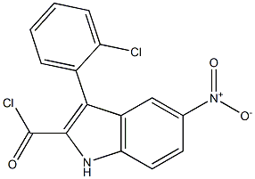 3-(2-Chlorophenyl)-5-nitro-1H-indole-2-carbonyl chloride Struktur