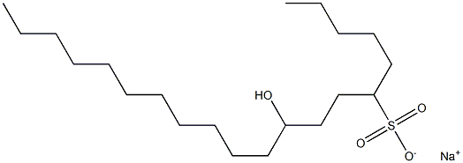 9-Hydroxyicosane-6-sulfonic acid sodium salt Struktur