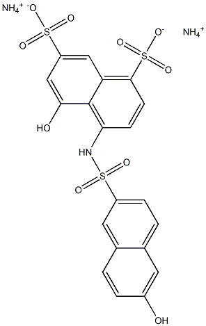 5-Hydroxy-4-(6-hydroxy-2-naphtylsulfonylamino)-1,7-naphthalenedisulfonic acid diammonium salt Struktur