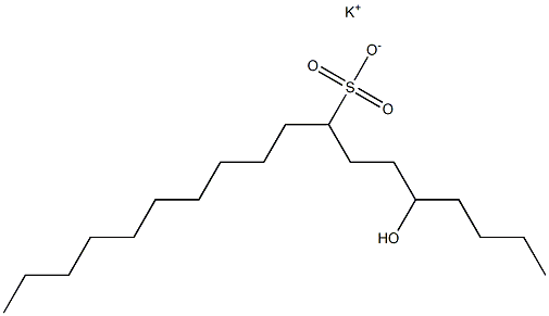 5-Hydroxyoctadecane-8-sulfonic acid potassium salt Struktur