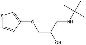 1-(tert-Butylamino)-3-(3-thienyloxy)-2-propanol Struktur