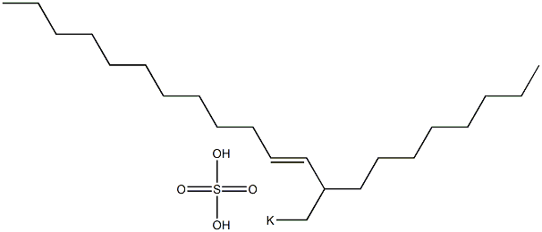 Sulfuric acid 2-octyl-3-tetradecenyl=potassium ester salt Struktur