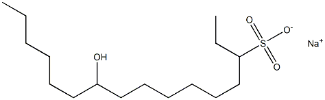 10-Hydroxyhexadecane-3-sulfonic acid sodium salt Struktur