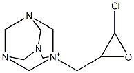 1-[(3-Chlorooxiranyl)methyl]-1-azonia-3,5,7-triazaadamantane Struktur