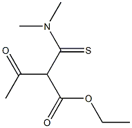 2-(Dimethylaminothiocarbonyl)-3-oxobutyric acid ethyl ester Struktur